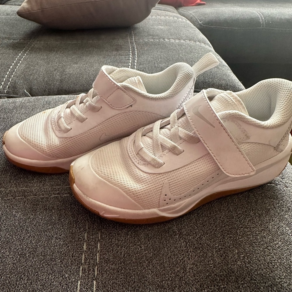 White basketball sneakers my son wore once he has really white feet